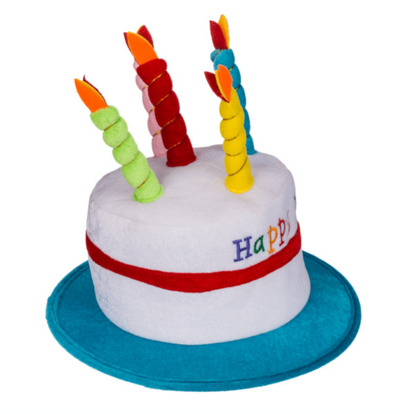 62-1074 cappello candeline azzurro multicolor cesta compleanno party tanti auguri happy birthday