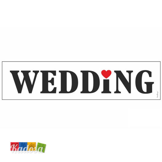Targa Auto Sposi WEDDING Classic Edition con Cuoricino - Kadosa