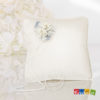 Cuscino Porta Fedi Bianco con Decorazione Floreale - Kadosa
