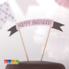 Cake Topper Happy Birthday Rosa Choco Sweets - Kadosa