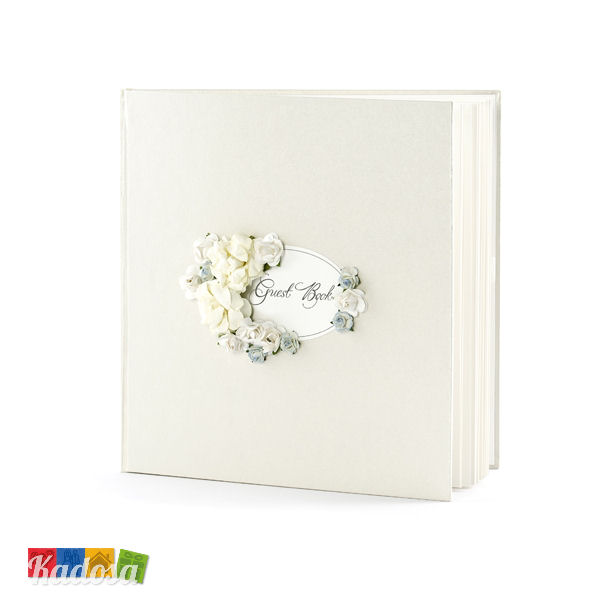 Guest Book Matrimonio Bianco con Fiori - Kadosa