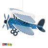 Ghirlande Aeroplano e Nuvole 3D Azzurre con Cordini Inclusi Set 4 pz - Kadosa