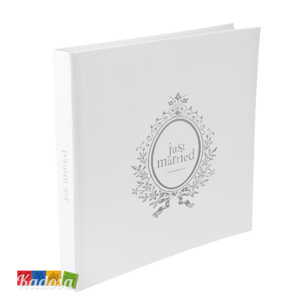 Guest Book Just Married Bianco con 22 pagine Bianche - Kadosa