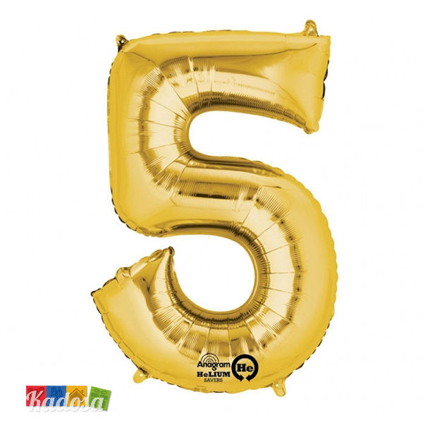 Palloncino Numero 50 Foil Colore Oro Anagram Balloons - Kadosa