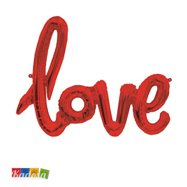 Palloncino Scritta LOVE Foil Colore Rosso 102 cm - Kadosa