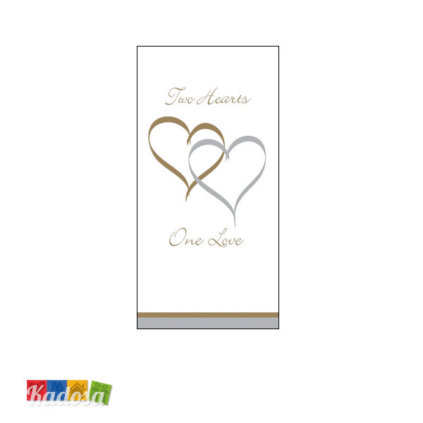 Fazzoletti di Carta LOVE Oro e Argento Confezione da 10 pz - Kadosa