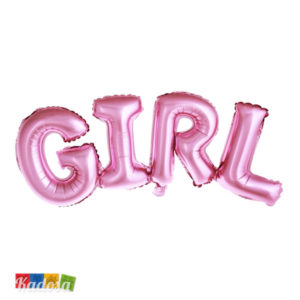 palloncino scirtta GIRL foil rosa - kadosa