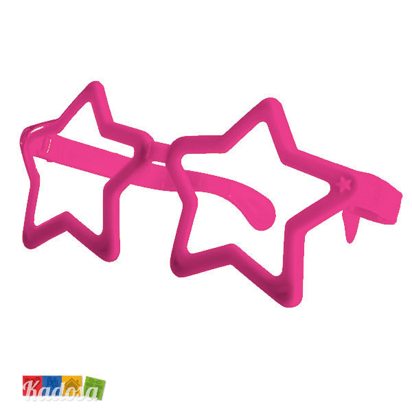 Occhiali Party Giganti STELLA Fucsia senza lente - Kadosa