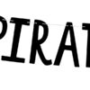 Ghirlanda Pirate Party Set Pirati - Banner teschio festa a Tema compleanno pirata nero Festone Striscione - GRL86-010 - Kadosa